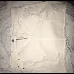 White Jean Skirt